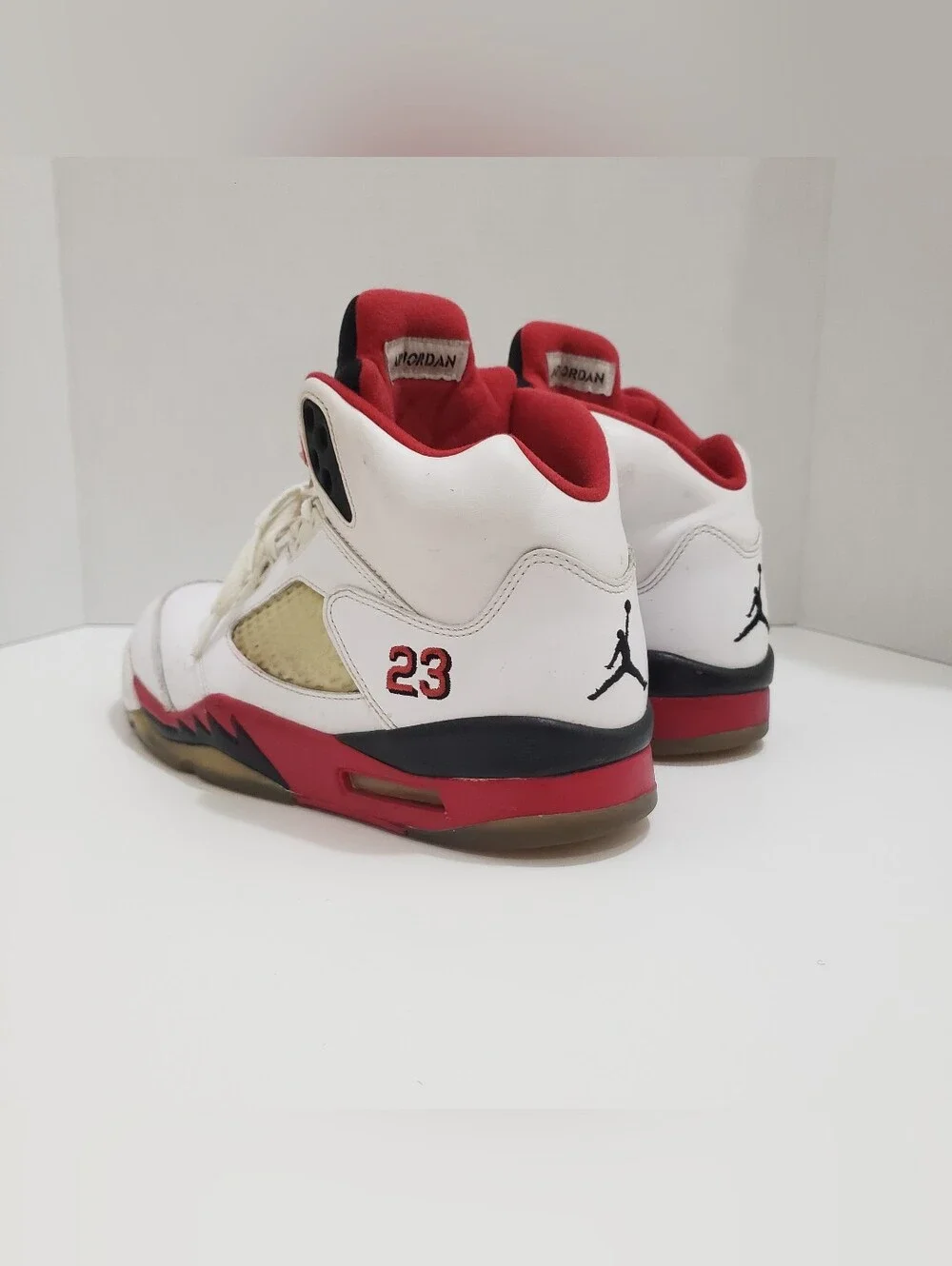 Nike Air Jordan 5 Retro Fire Red Black Tongue 2013 Men’s Size 8 136027-120